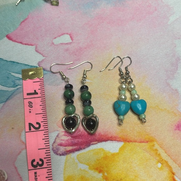 Lot of 2 sets of beaded dangle earrings 🌺 - Picture 4 of 4